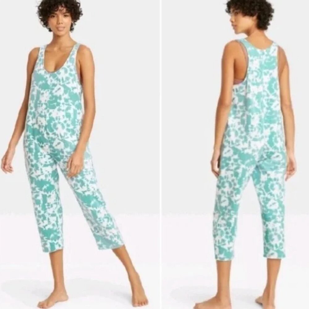 NWOT Tie Dye Jumpsuit Colsie Jumper Women's XL Lounge Boho Playsuit Overall Crop
